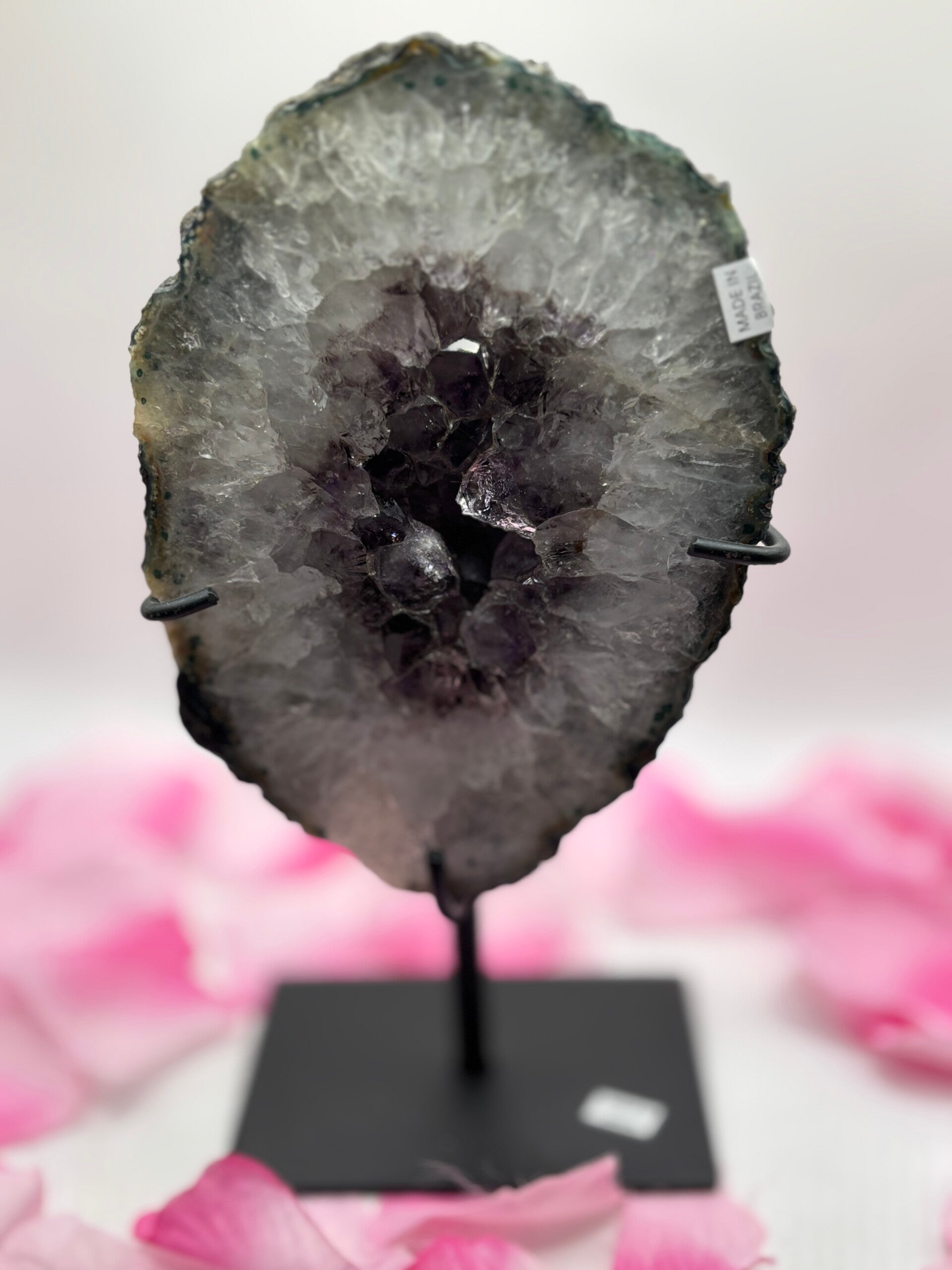 Amethist geode op standaard