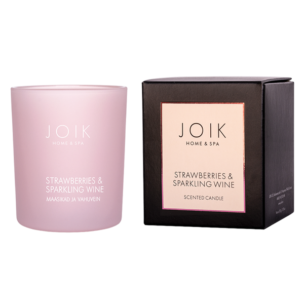 JOIK Home & Spa - Scented Candle Strawberries & Sparkling Wine in gift box - 150 gr