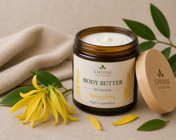 Ylang Ylang Body Butter – Natuurlijke Lichaamsboter Zonder Water, Vegan & Palmolievrij (100 gram)