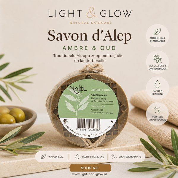 Aleppo Najel - Amber & Oud Aleppo Soap on rope - 150 gr