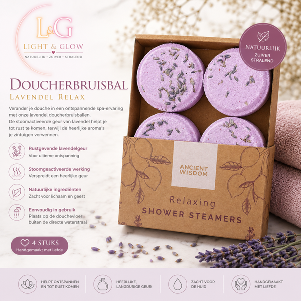 Therapie Wellness Kwartet – Ontspanning (Paars) | 4 Luxe Bruisballen voor de Douche