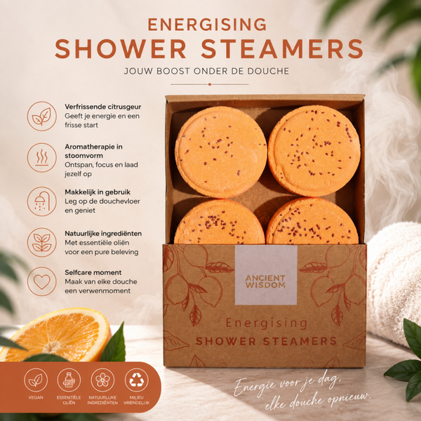Therapie Wellness Kwartet – Energie (Oranje)| 4 Luxe Bruisballen voor de Douche