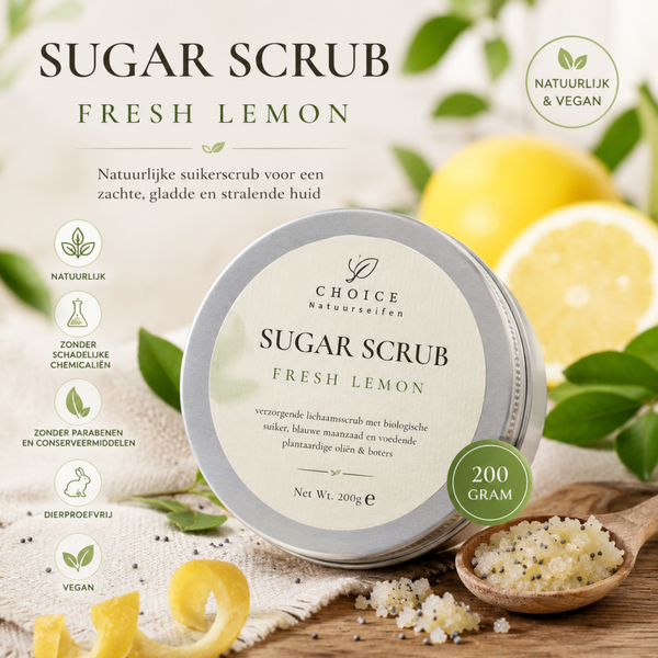 Body Peeling (200 g) Sugar Scrub fresh lemon