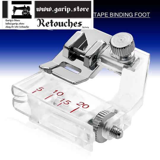 Brother Pied à border réglable Brother F071, pied à clip pose biais, réglable bias binder
