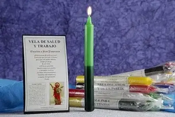 VELA ORACION SAN PANCRACIO (SALUD/TRAB) HECHA A MANO. 8 HORAS DURACIÓN