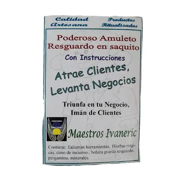 Amuleto resguardo Atrae Clientes.Levanta