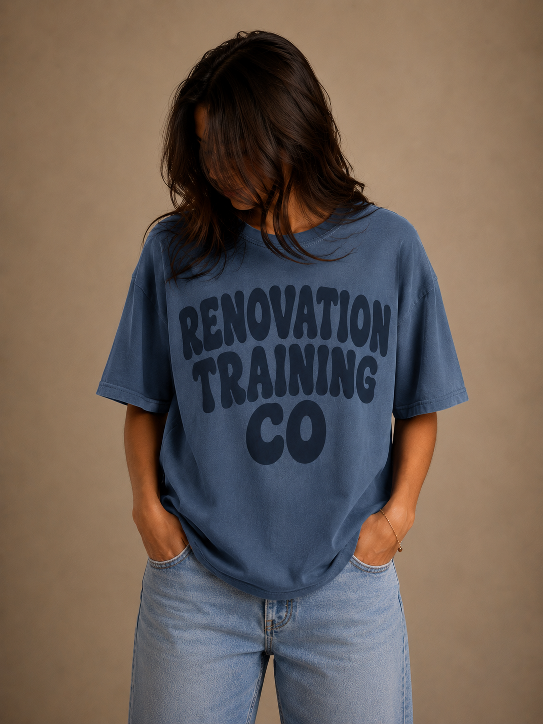 Slate Blue Renovation Training Co Tee