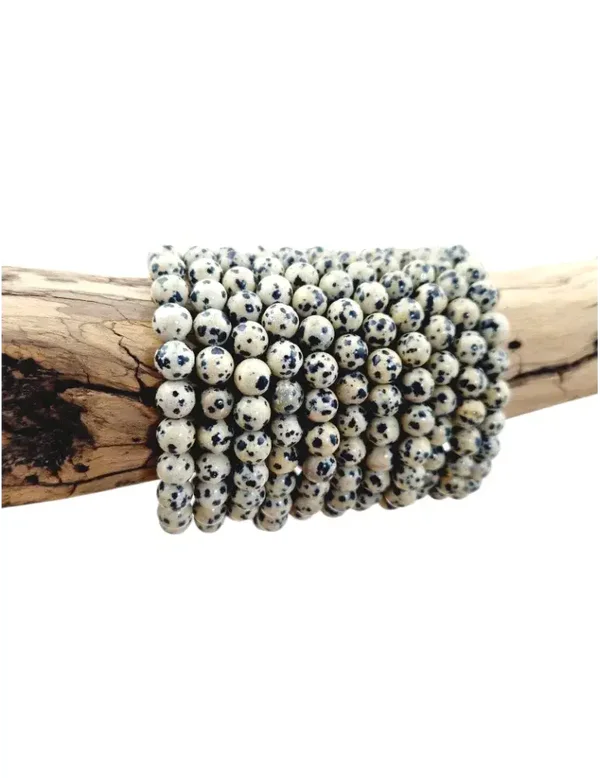 BRACELET JASPE DALMATIEN