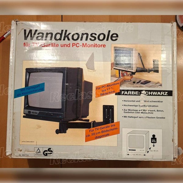 Retro Wandkonsole für Geräte und PC-Monitore