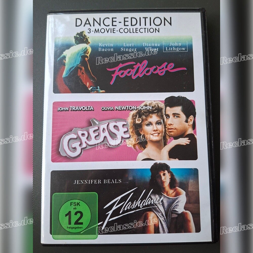 Dance-Edition: Footloose / Flashdance / Grease (3 DVDs) – Die ultimativen Kult-Tanzfilme in einer Box