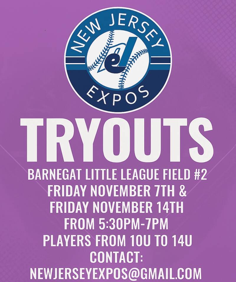 New Jersey Expos Tryouts flyer