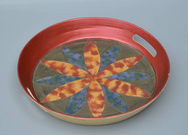 Plateau met mandala patroon