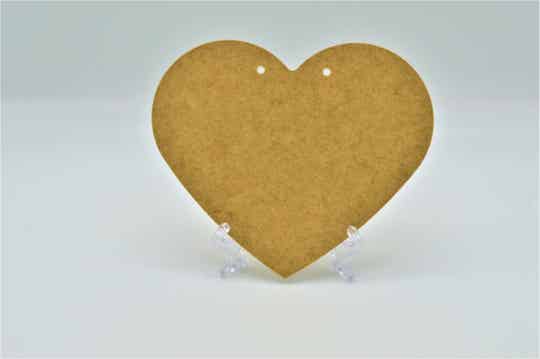 Houten harten plat / Wooden heart flat