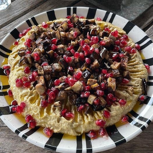 Hummus met aubergines / Menu Culinaire Vingers