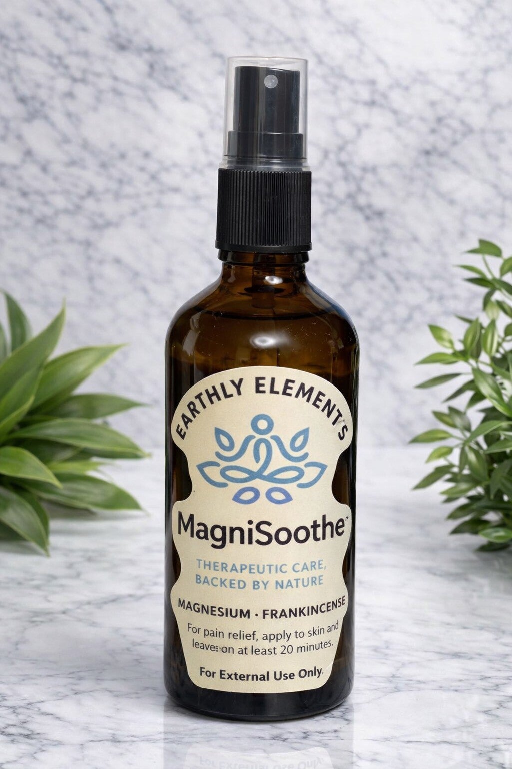 MagniSoothe Pain Relief Spray 4 ounce glass bottle