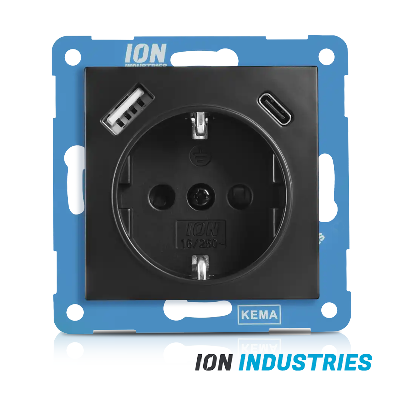 Wandcontactdoos RA + USB A +C