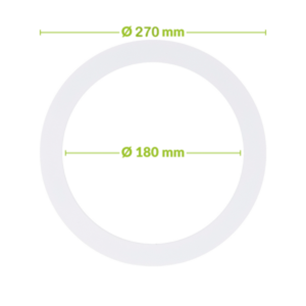Verloopring inbouwspot wit 180
