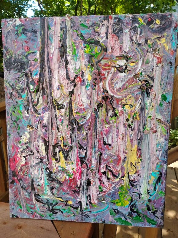 Original Abtract Painting 20x24 – Vibrant Acrylic & Alcohol Ink Canvas for Home Déco