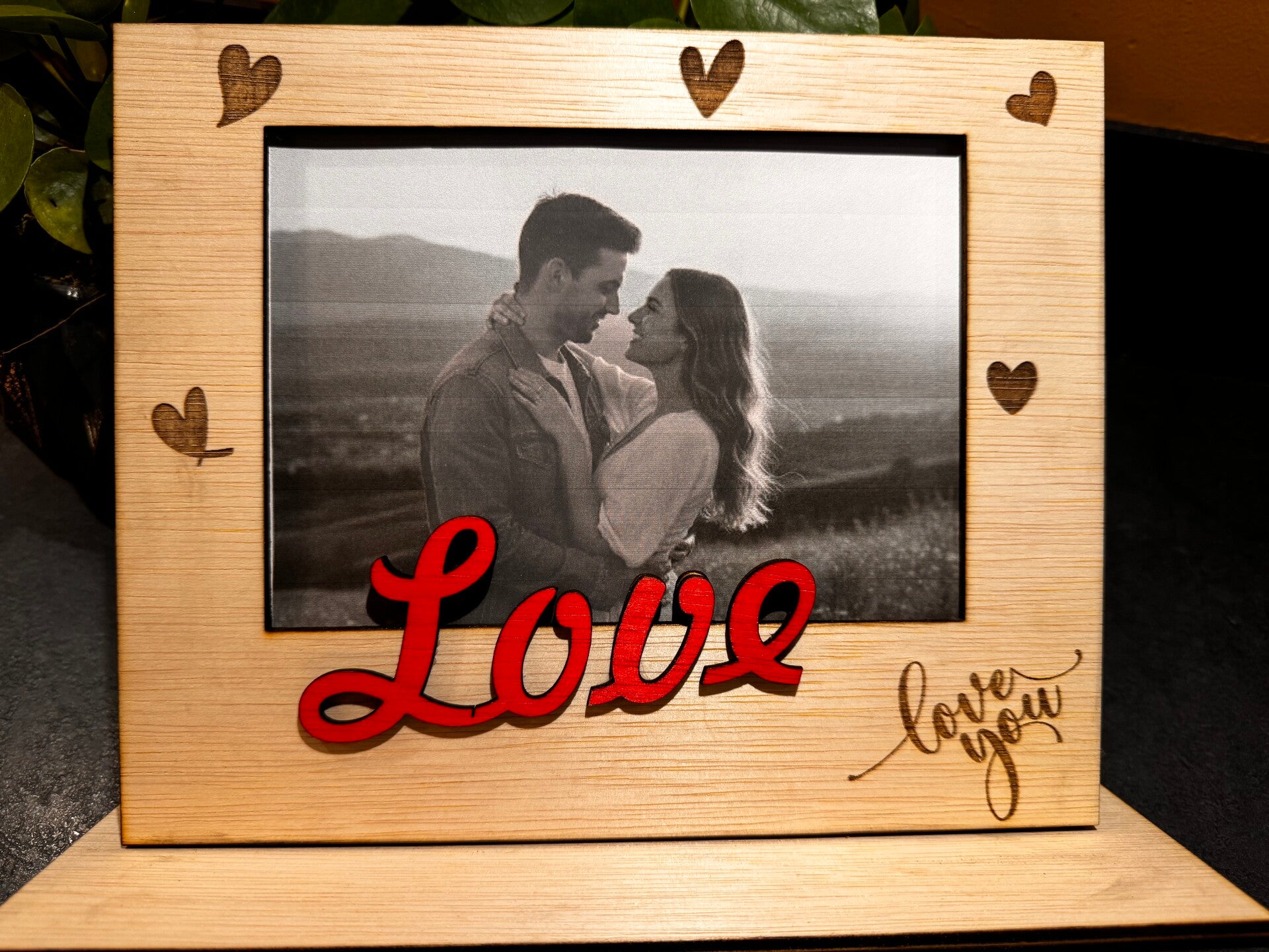 Houten fotolijst "Love" – Het perfecte cadeau voor hem & haar