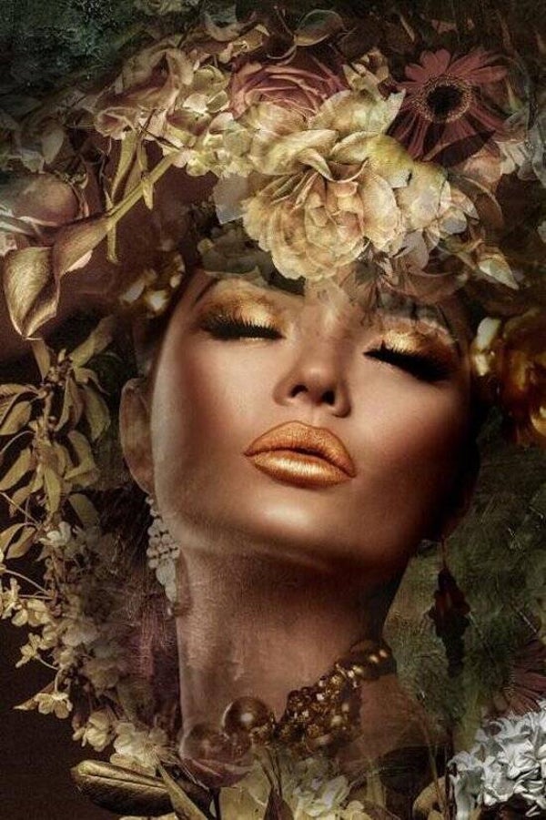 Glasschilderij Lady Rituals.