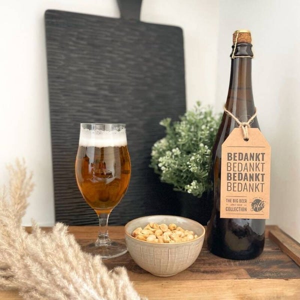 Bierfles bedankt 75cl.