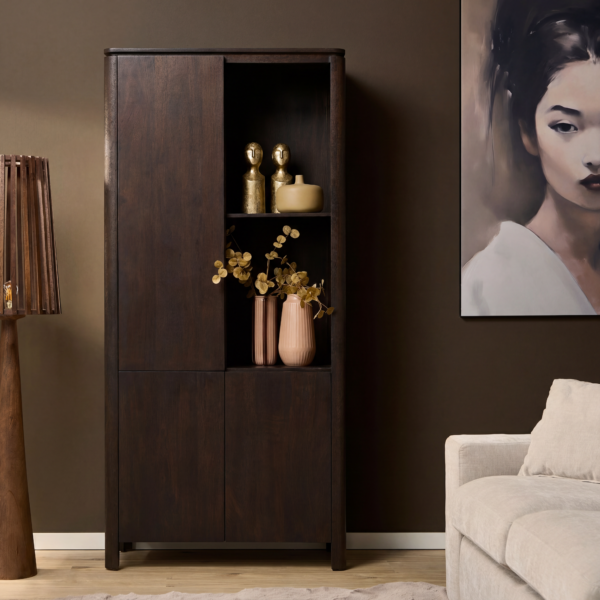 Vakkenkast Dallas 90cm Walnoot