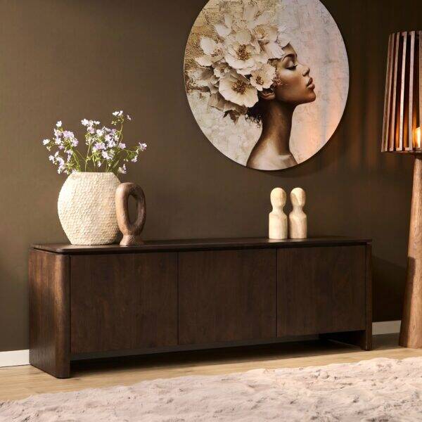 Dallas tv meubel 165cm Walnoot