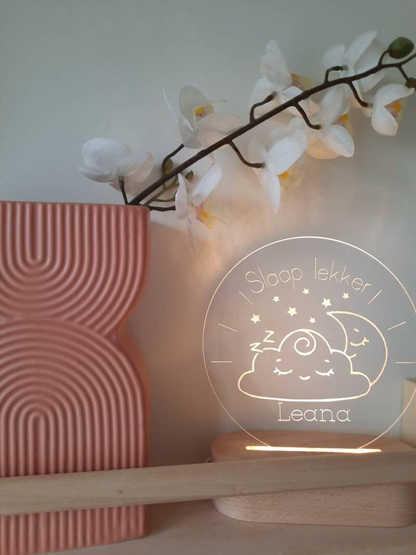 Nachtlampje - wolk met naam.