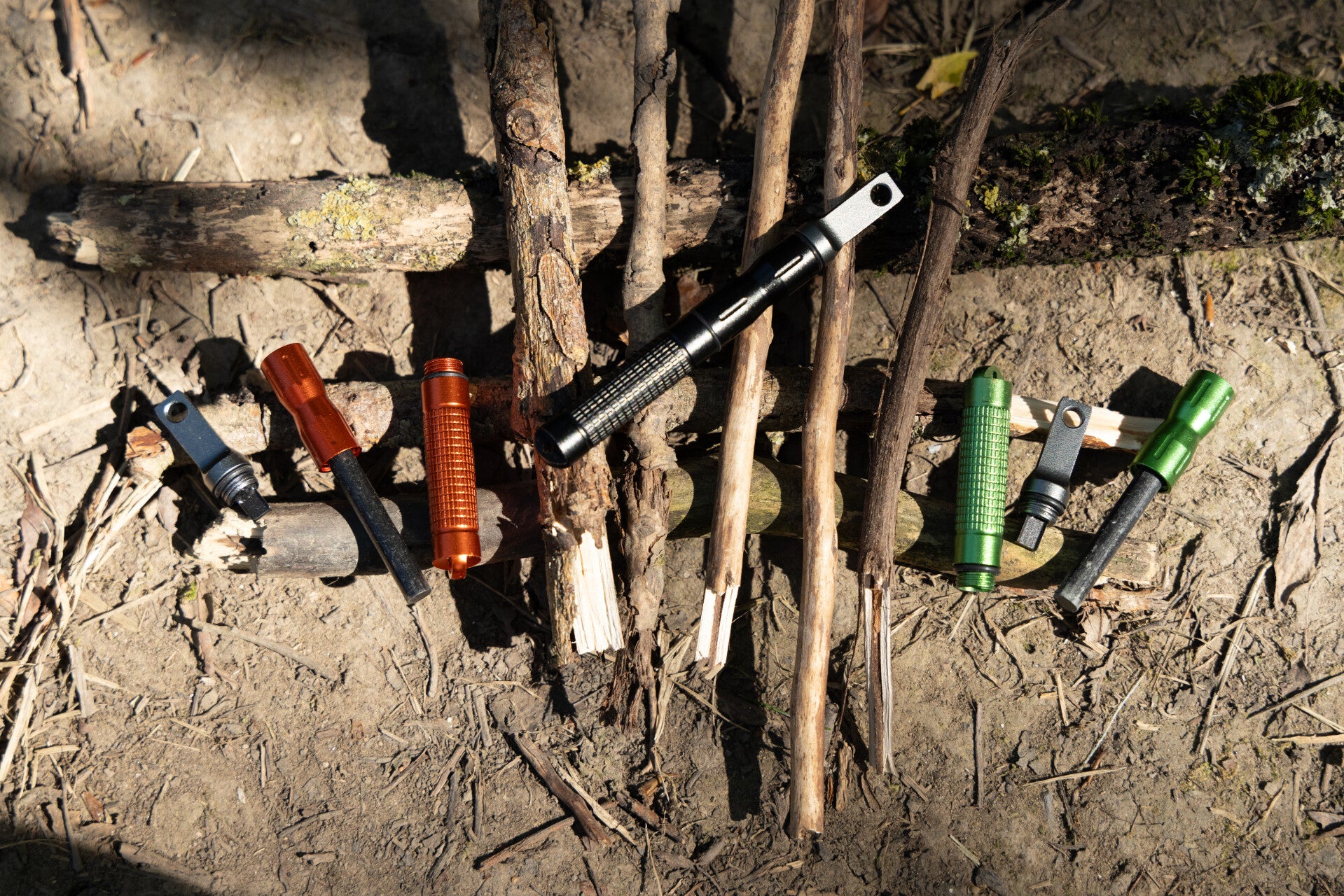 Outdoor magnesium fire starter sleutelhanger