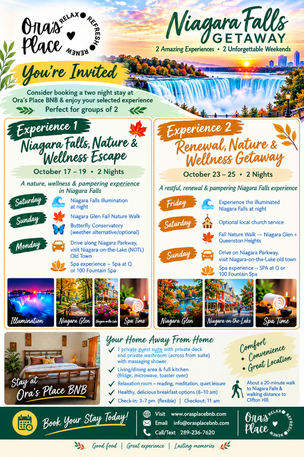 Niagara Falls Getaway October 2026