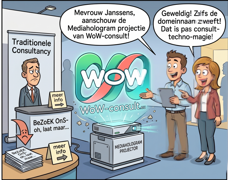 een hologram van mediahologram door WoW-consult 1-WOW