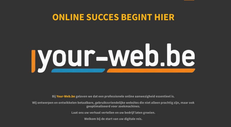 website bouwer SEO your-web.be goedkoop betrouwbaar snel een website