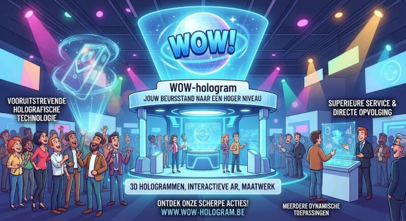 WOW hologram eyecatcher op een beurs expo