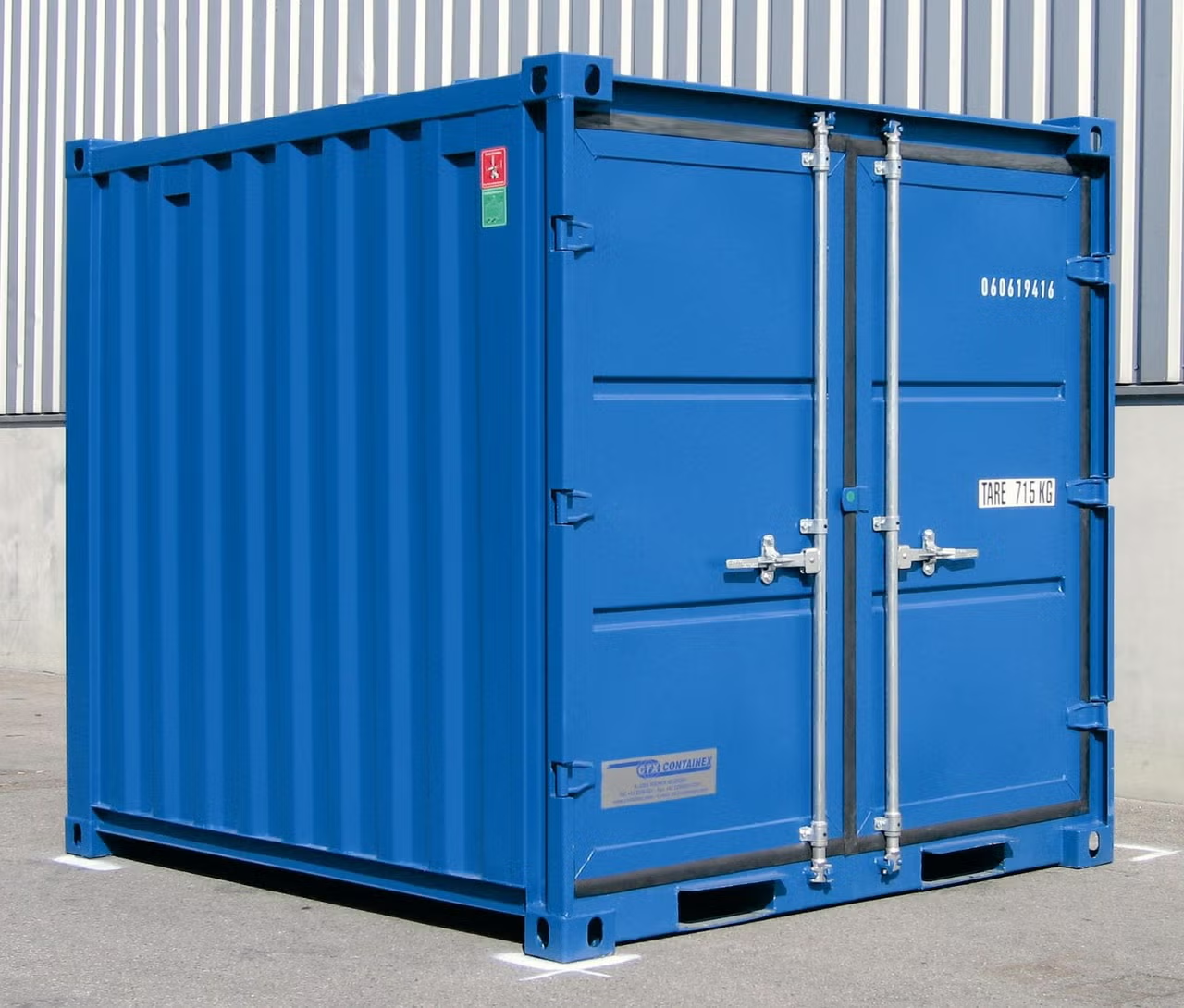 8-Fuß-Container – Blau