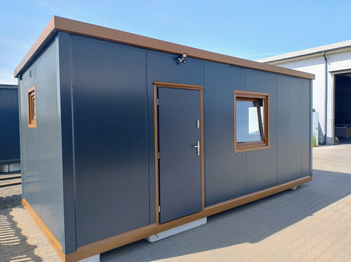21 m² Bürocontainer mit WC und Kochnische