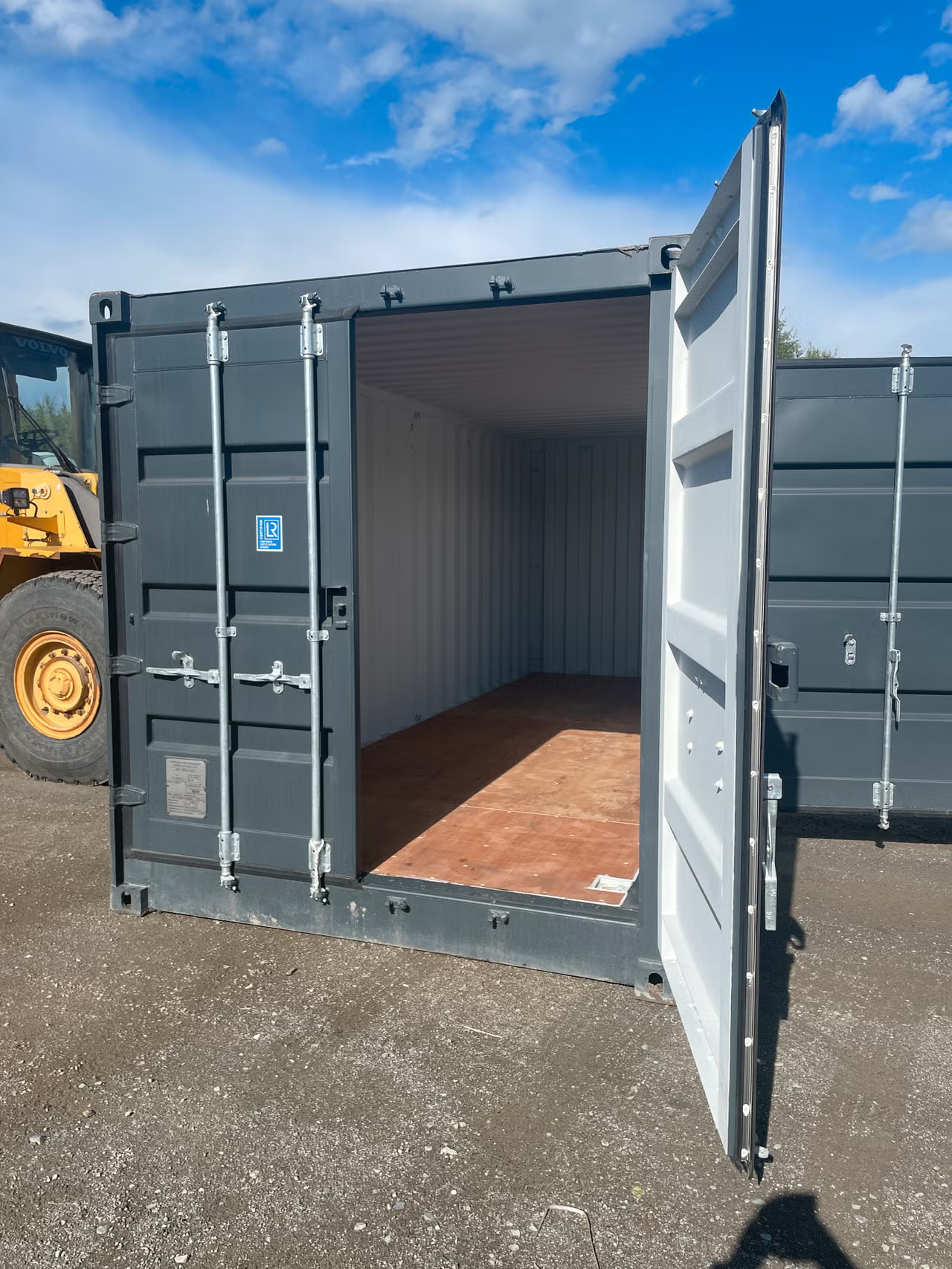 Neuer 20-Fuß-Container OWU – RAL 7016 mit Seitentür