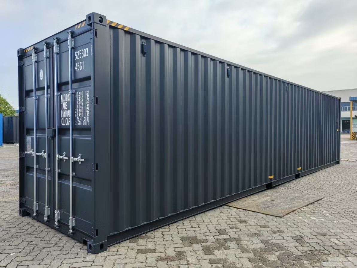 Neuer OWU-40-Fuß-HC-Container – Dunkelgrau RAL 7016