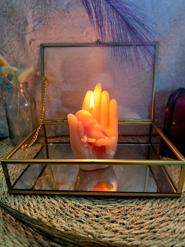 Handgemaakte Hand met baby Kaars Speciaal gemaakt voor jou