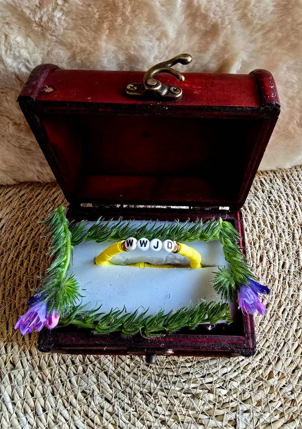 armband geel plat