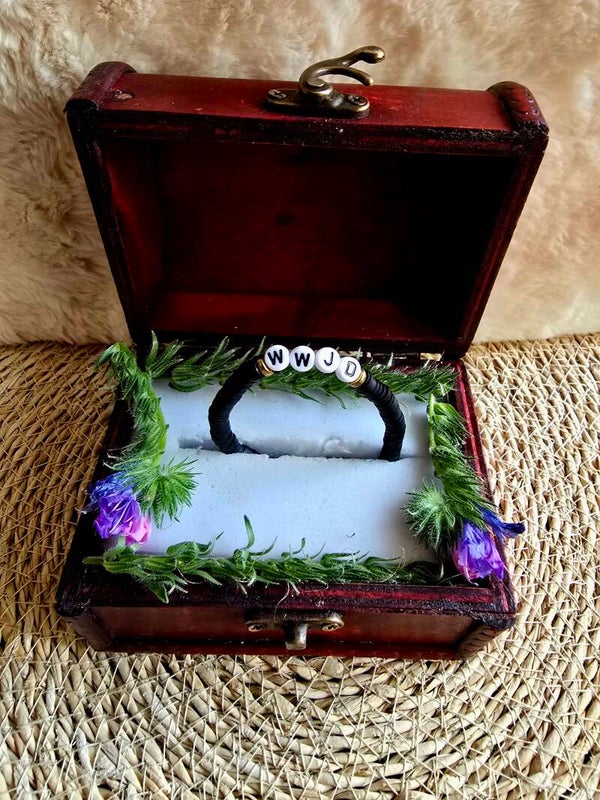 armband zwart plat