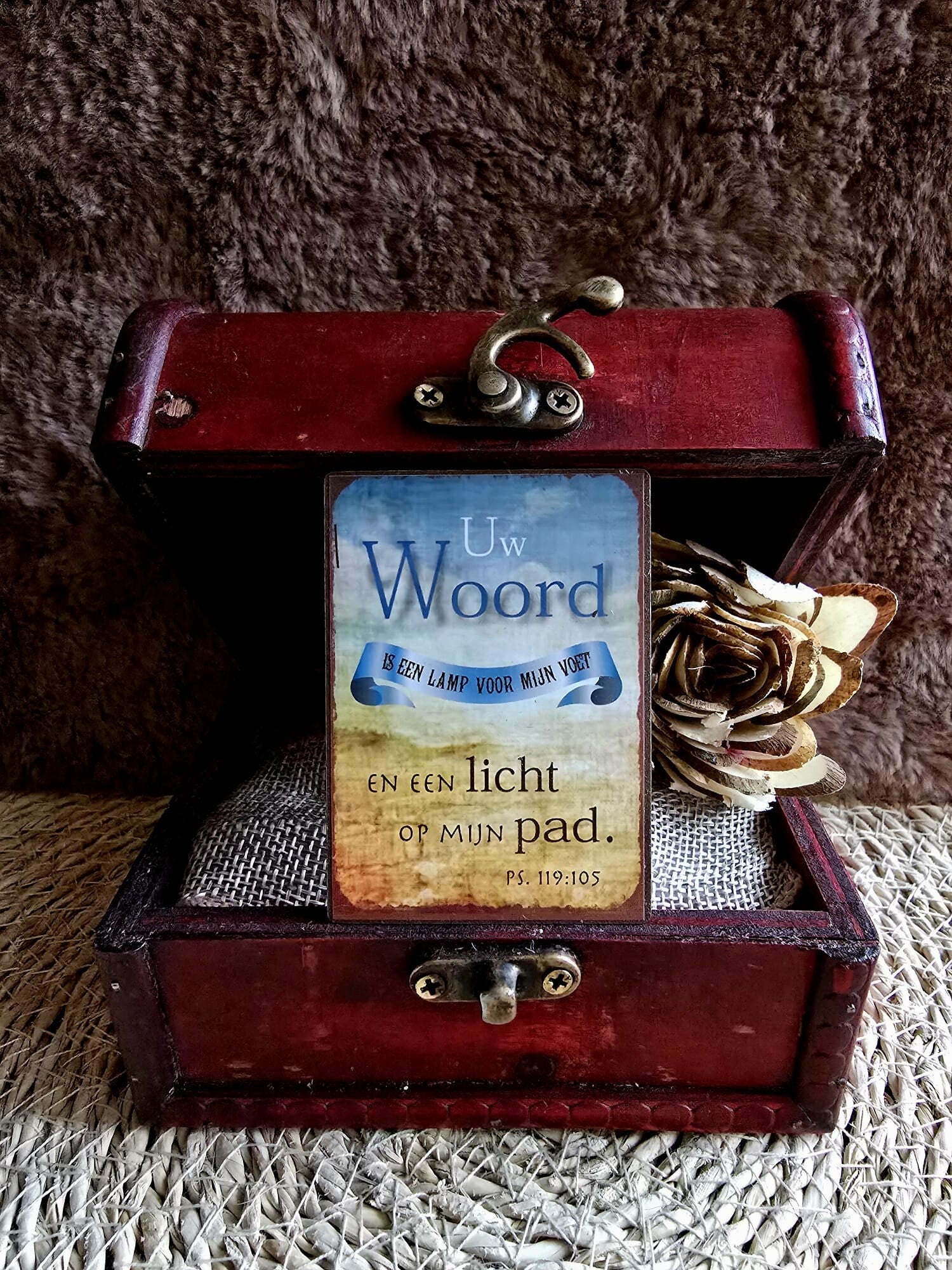 Magneet 'Uw Woord is een lamp voor mijn voet' – Christelijke koelkastmagneet