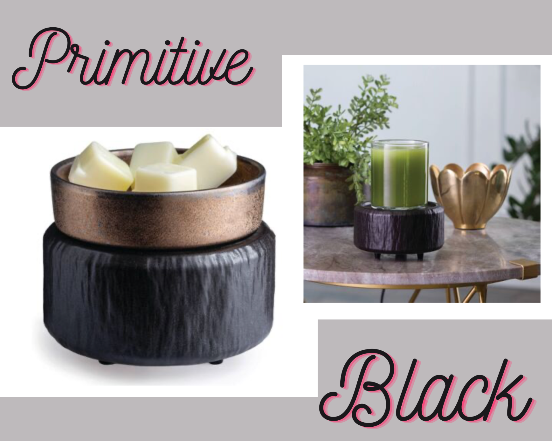 Candle warmer Primitive Black