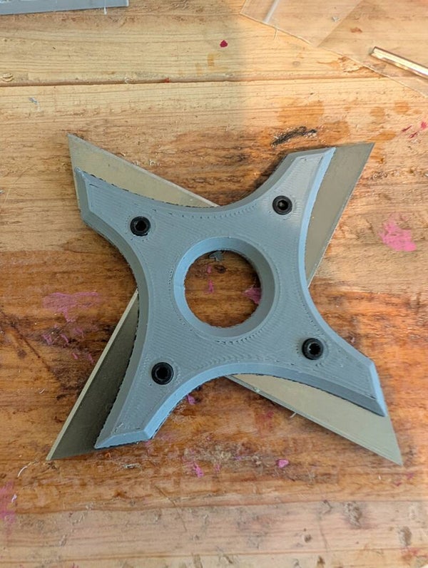 QuadBlade Shuriken - 3D Printed Throwing Star Frame