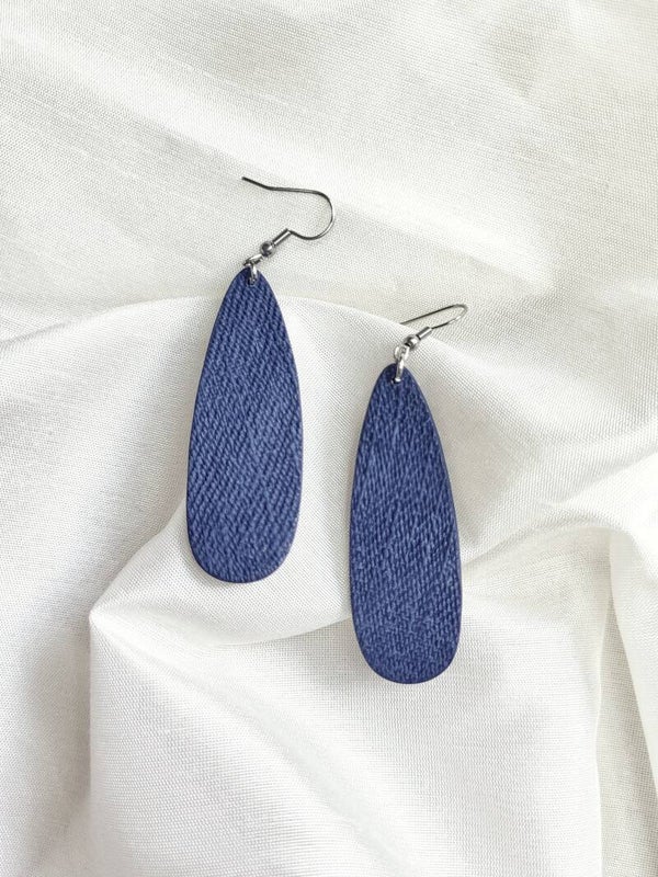Boucles d'oreilles effet "jeans"