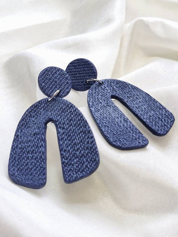 Boucles d'oreilles effet "jeans"