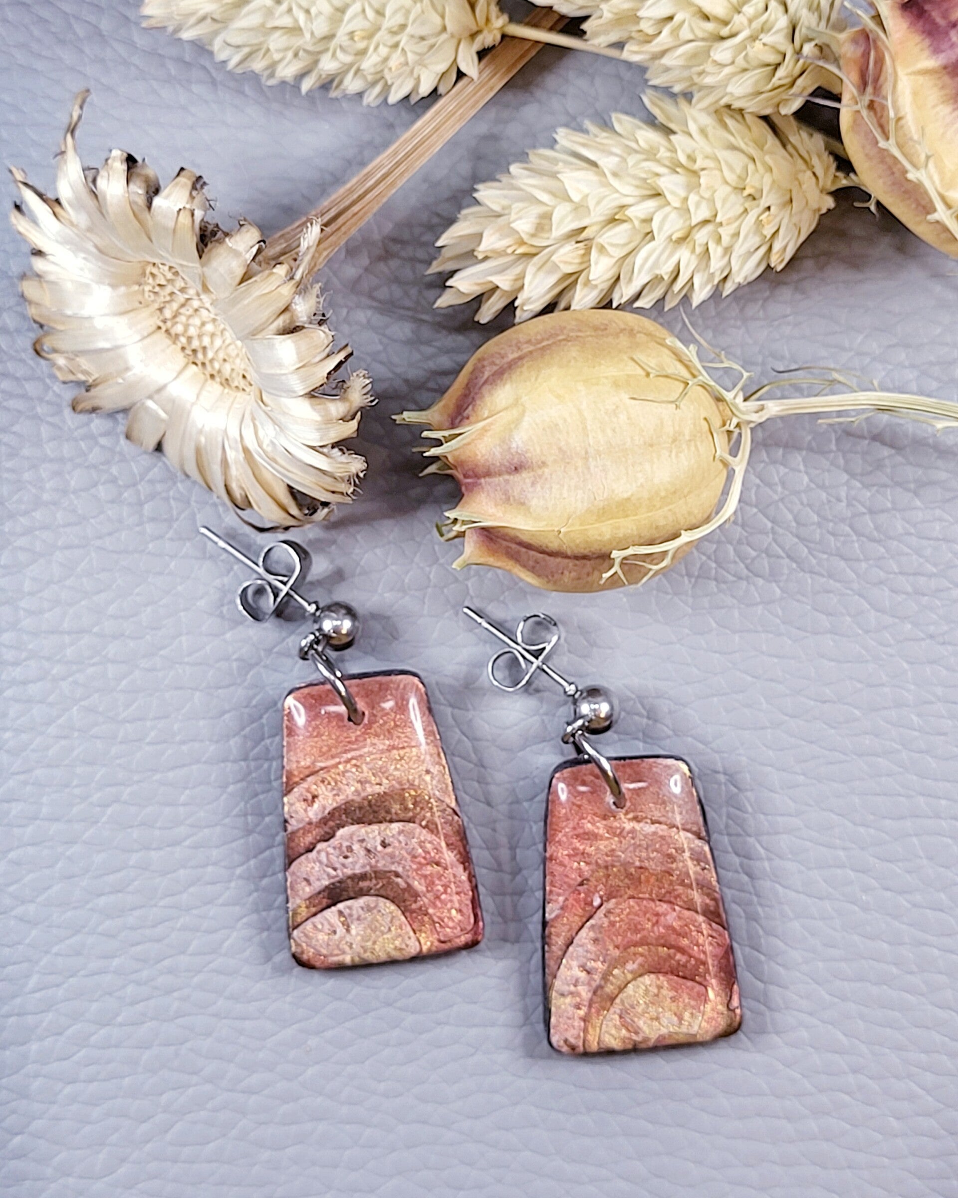 Boucles d'oreilles clous "Roxane"