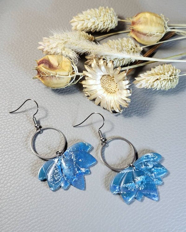 Boucles d'oreilles lotus "Naïade"