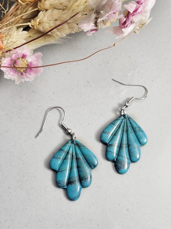 Boucles d'oreilles "Calypso" turquoise