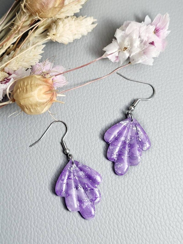 Boucles d'oreilles "Calypso" violet