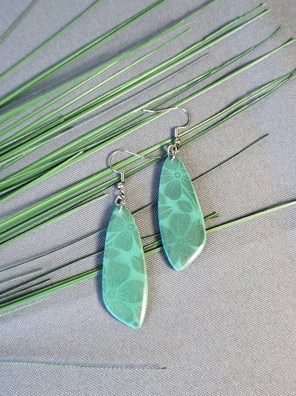 Boucles d'oreilles "Hawaï" vert